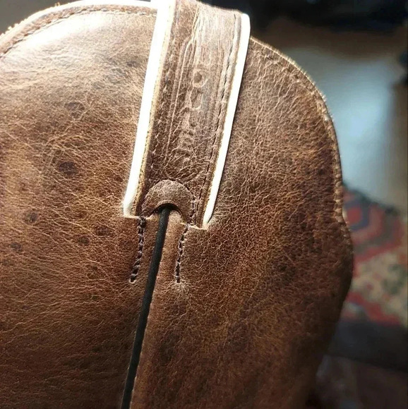 Boulet Snip-Toe Leather Floral Embroidered Western Boot - Picture 8 of 9